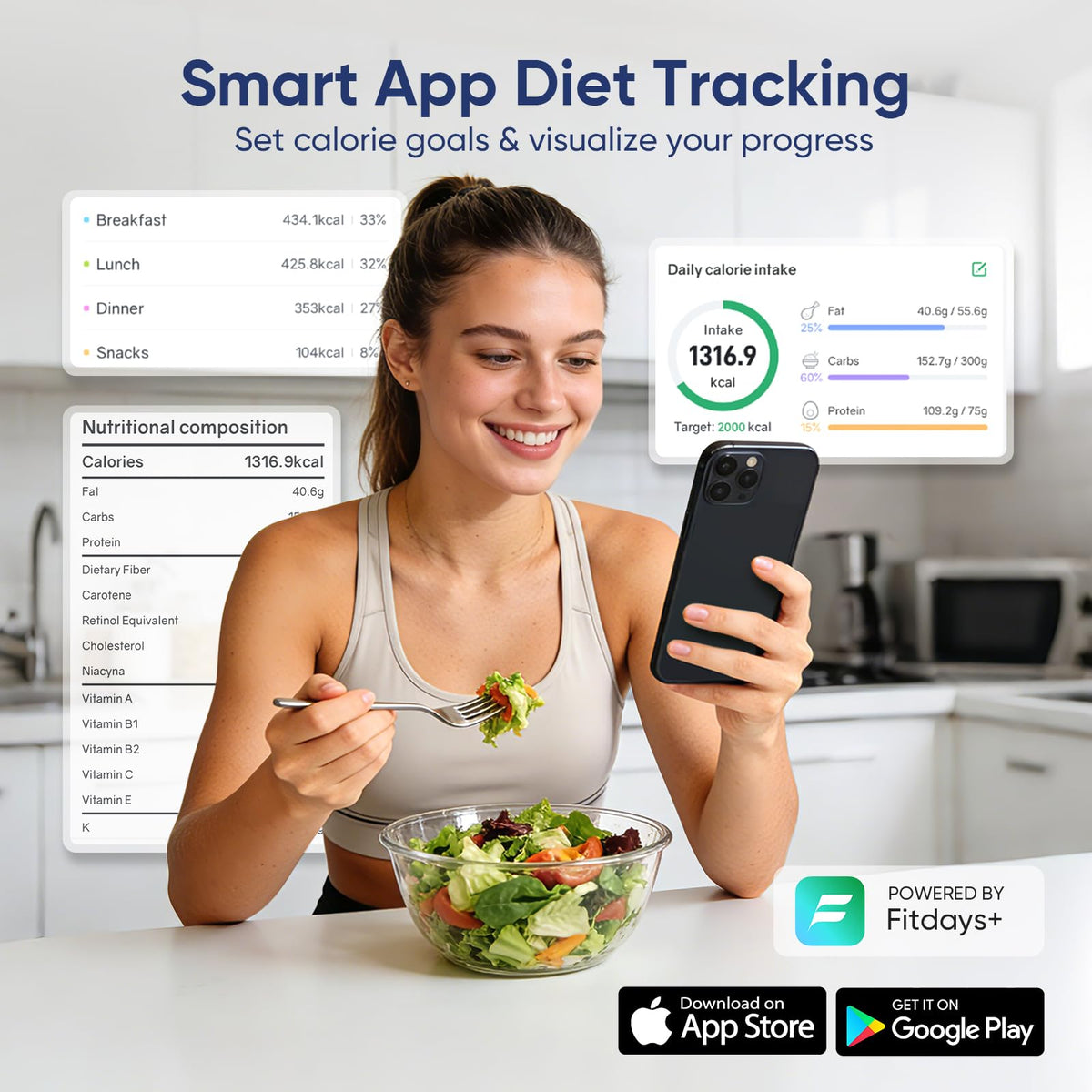 Angryicy smart food scale uses barcode search for quick product lookup