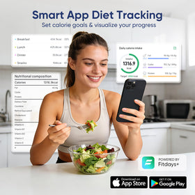 Angryicy smart food scale uses barcode search for quick product lookup