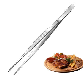 Aniso 12-inch tweezers close-up of serrated handle for stable handling
