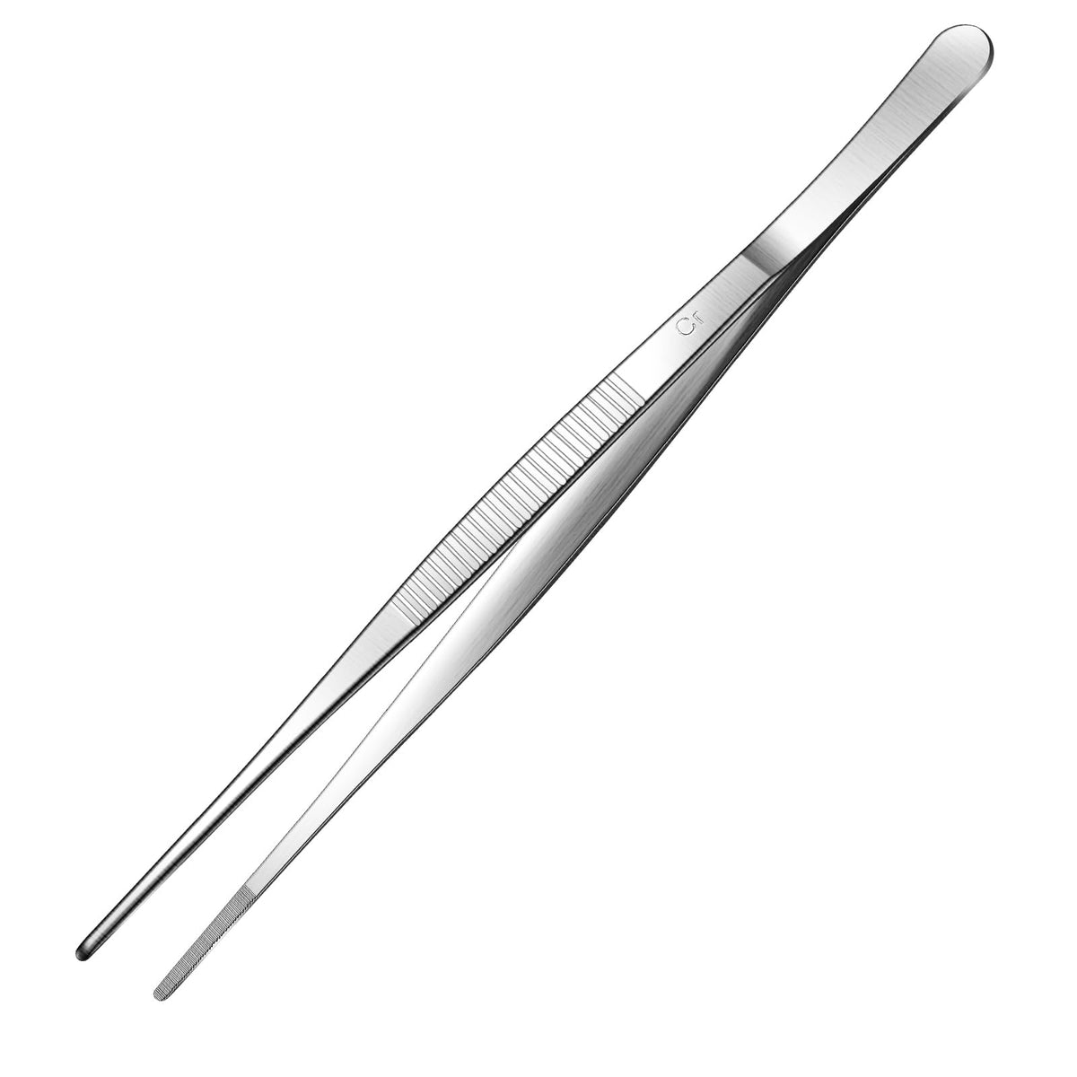 Aniso 12-inch tweezers with precision serrated tips for a secure grip