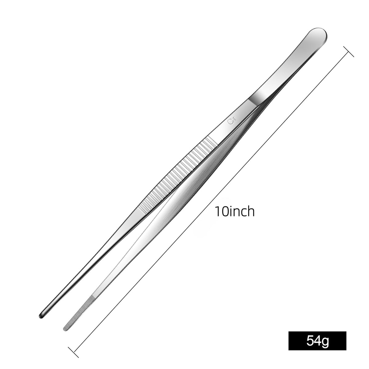Aniso serrated-handled tweezers provide reliable grip even when hands are greasy.