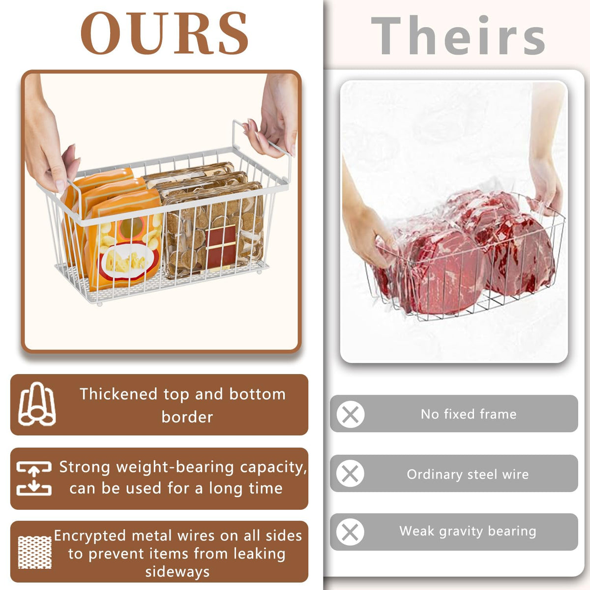 ANJUBAN bottom mesh design prevents small items from slipping.