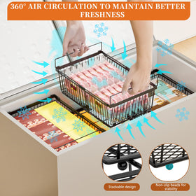 ANJUBAN adjustable-length bin fits 10–20 cu ft freezers with flexible configuration