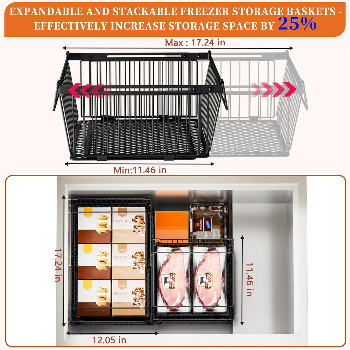 ANJUBAN collapsible-handles enable easy stacking and space optimization