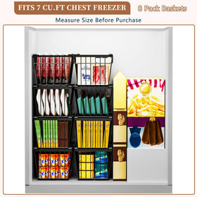 ANJUBAN freezer bin foldable handles for easy retrieval