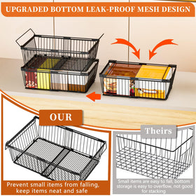 ANJUBAN freezer bin with mesh bottom highlights leak prevention and easy cleaning