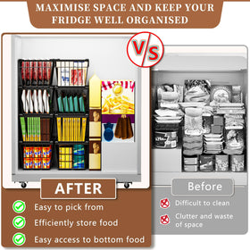 ANJUBAN multipurpose organizer fits cabinet pantry or closet