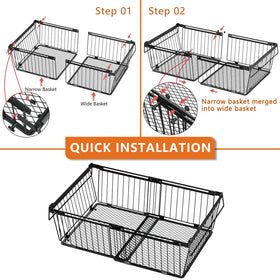 ANJUBAN non-slip-bead bottom keeps bins steady on shelves
