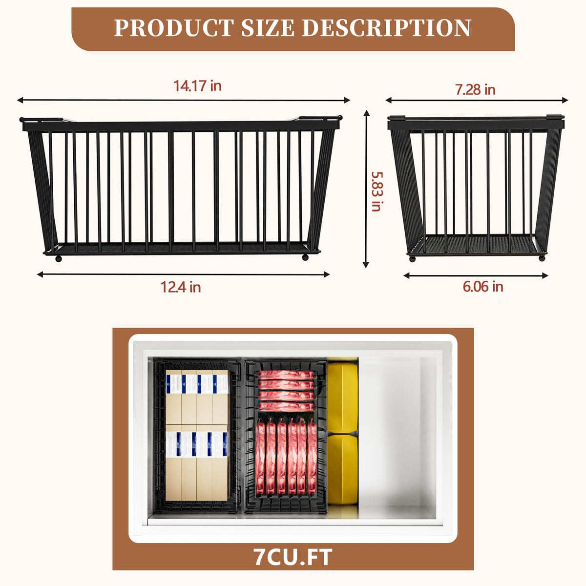 ANJUBAN stackable freezer bins maximize vertical storage space