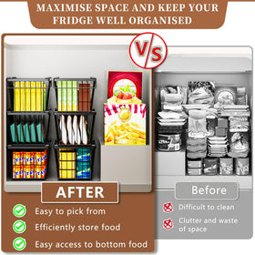 ANJUBAN twenty-five percent more storage space for better freezer organization.