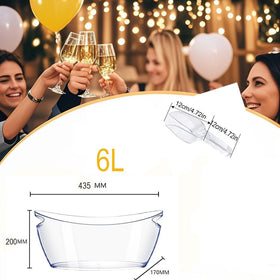 ANKBOL clear acrylic ice bucket with wide opening for quick ice access