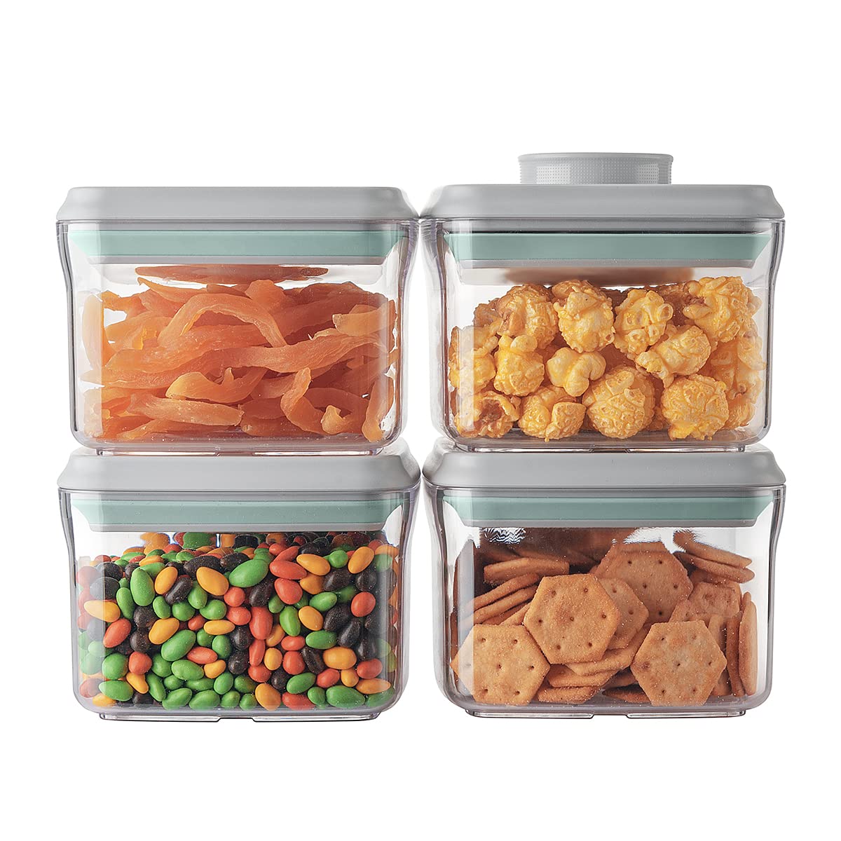 Ankou 380ml pop-up lid airtight container for quick snack access