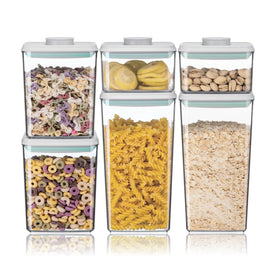 Ankou 6-piece set of airtight containers with POP lids for pantry organization.