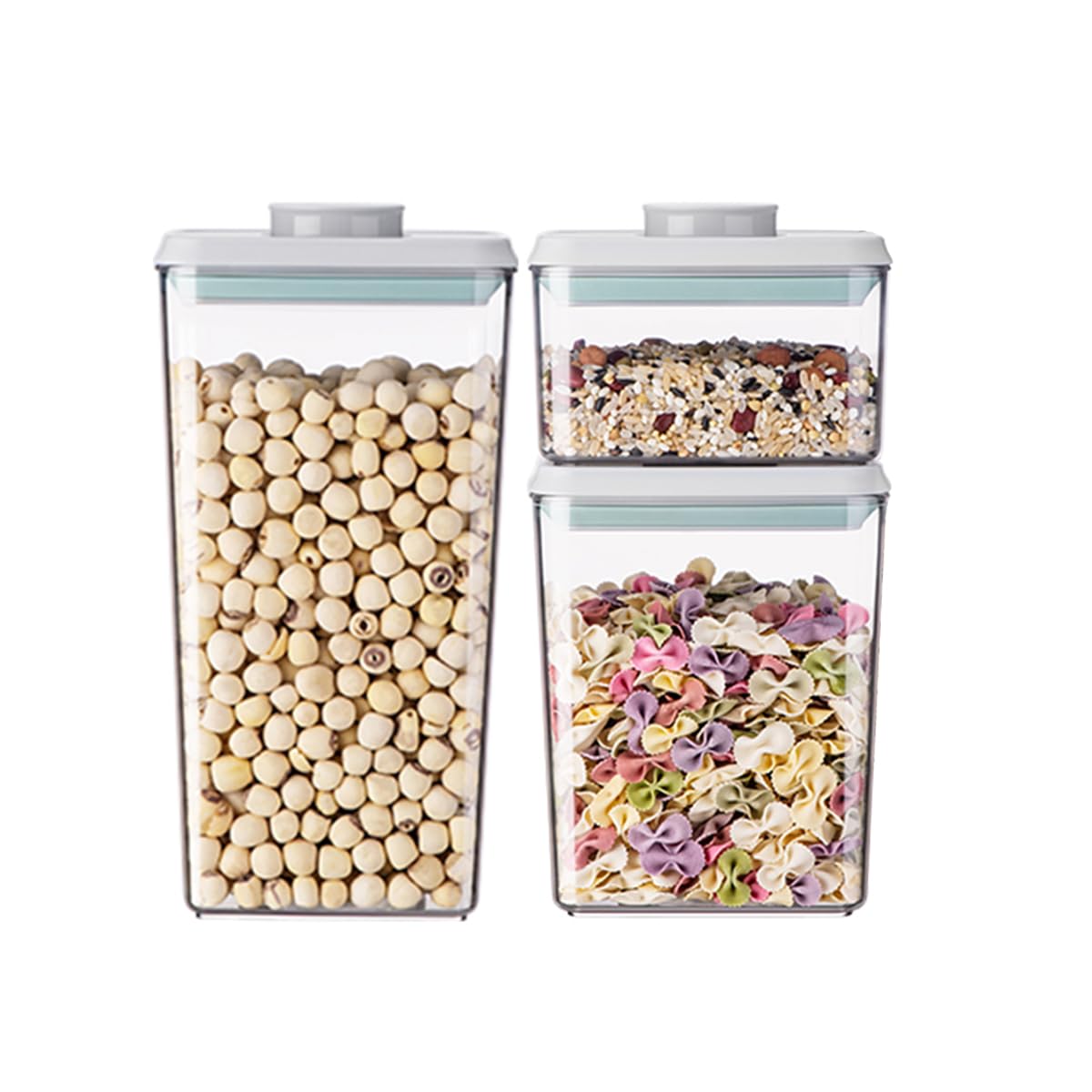 Ankou 3-piece food storage set with pop lids for quick access.