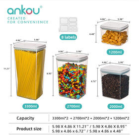 Ankou kitchen pantry organization with these containers keeps cereals and staples accessible.