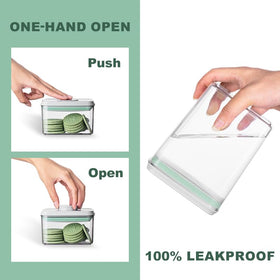 Ankou Pop one-button opening containers for easy lid access and one-handed use.