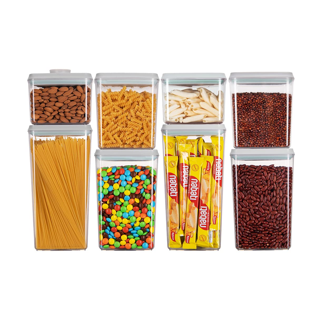 Ankou pop airtight containers set, easy one-press access for quick meal prep and storage.