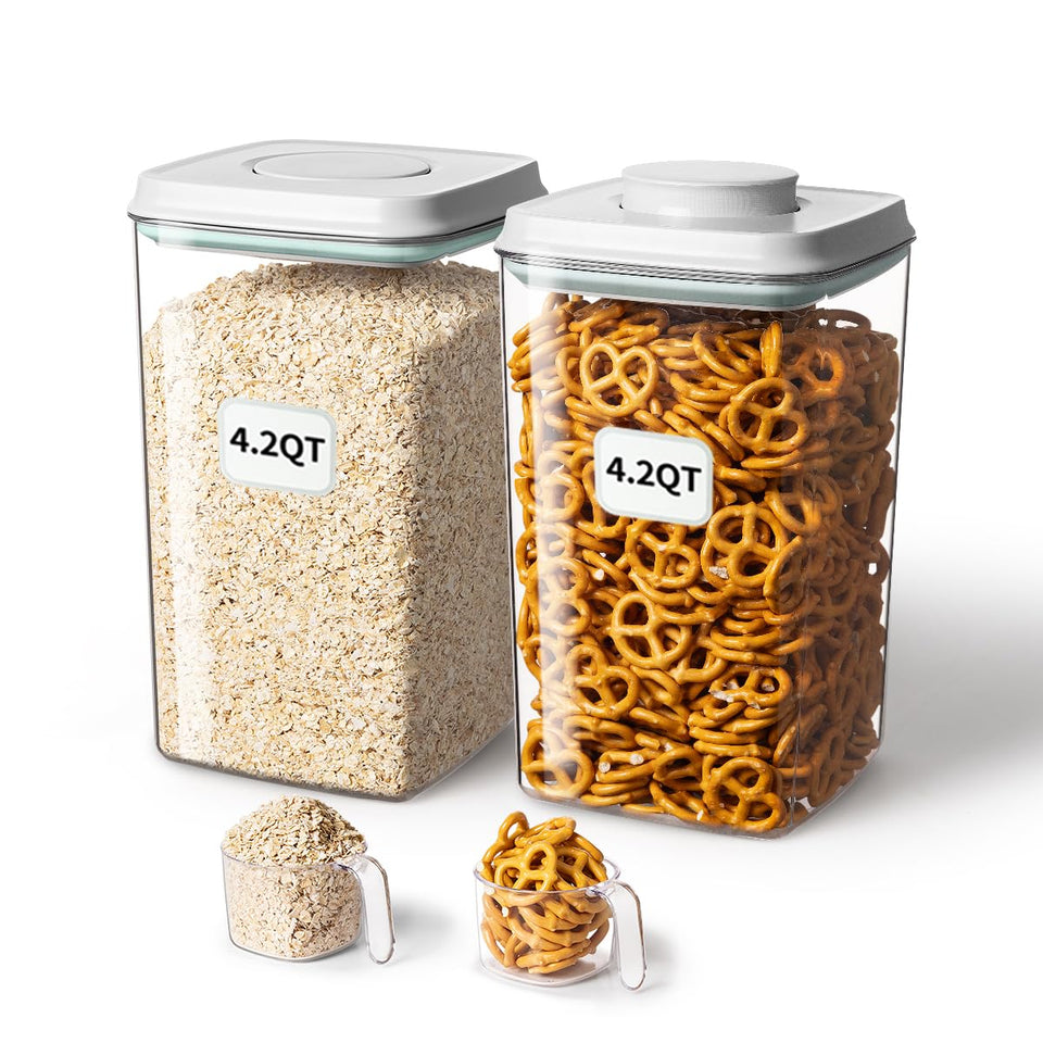 Ankou airtight container with pop lid keeps cereals fresh and accessible.