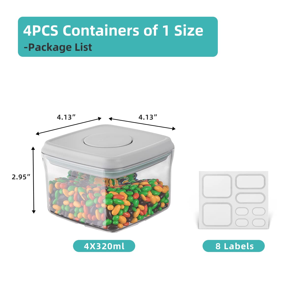 Ankou stackable transparent container set keeps pantry organized and visible