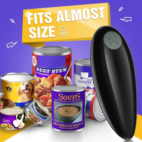 Ankuwa electric can opener with magnet lifts the lid safely after cutting