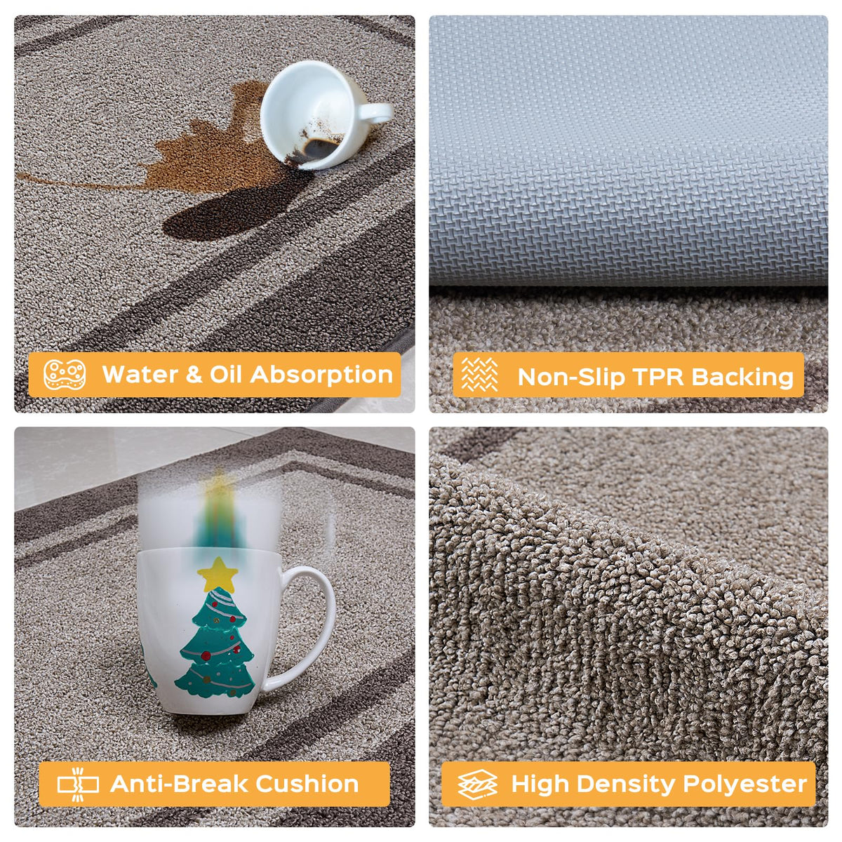 Anllugs absorbent microfiber close-up shows spill absorption