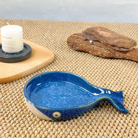 ANLYAWX ceramic whale holder with deep bowl catches drips during cooking