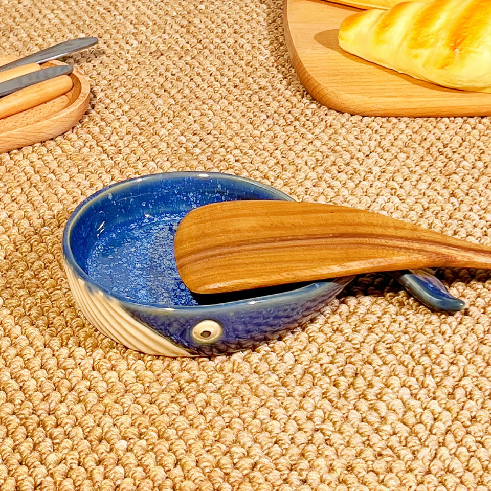 ANLYAWX ceramic whale spoon stand enhances kitchen organization with playful style