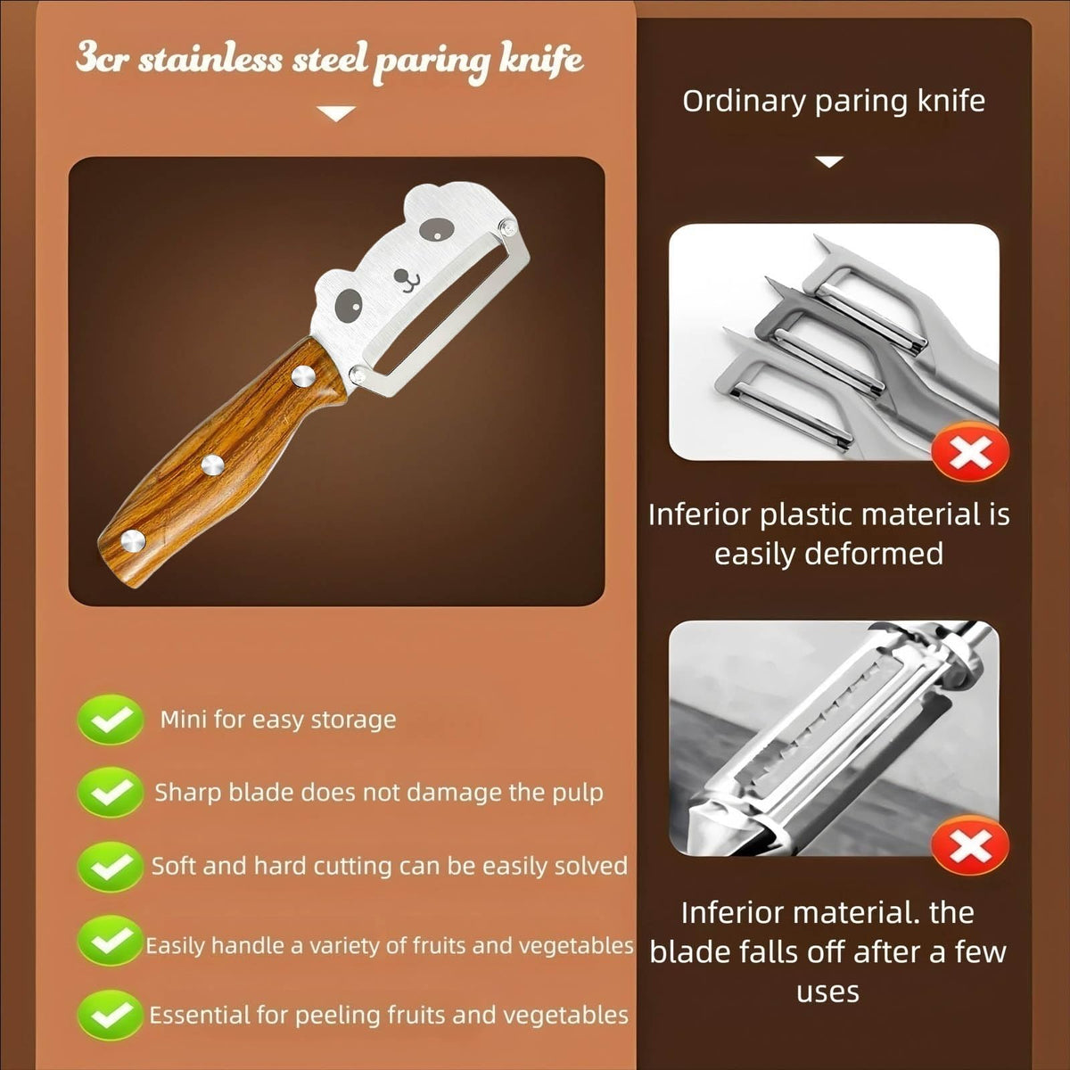 ANMIOU Vegetable Peeler supports multiple fruits and vegetables, saving time