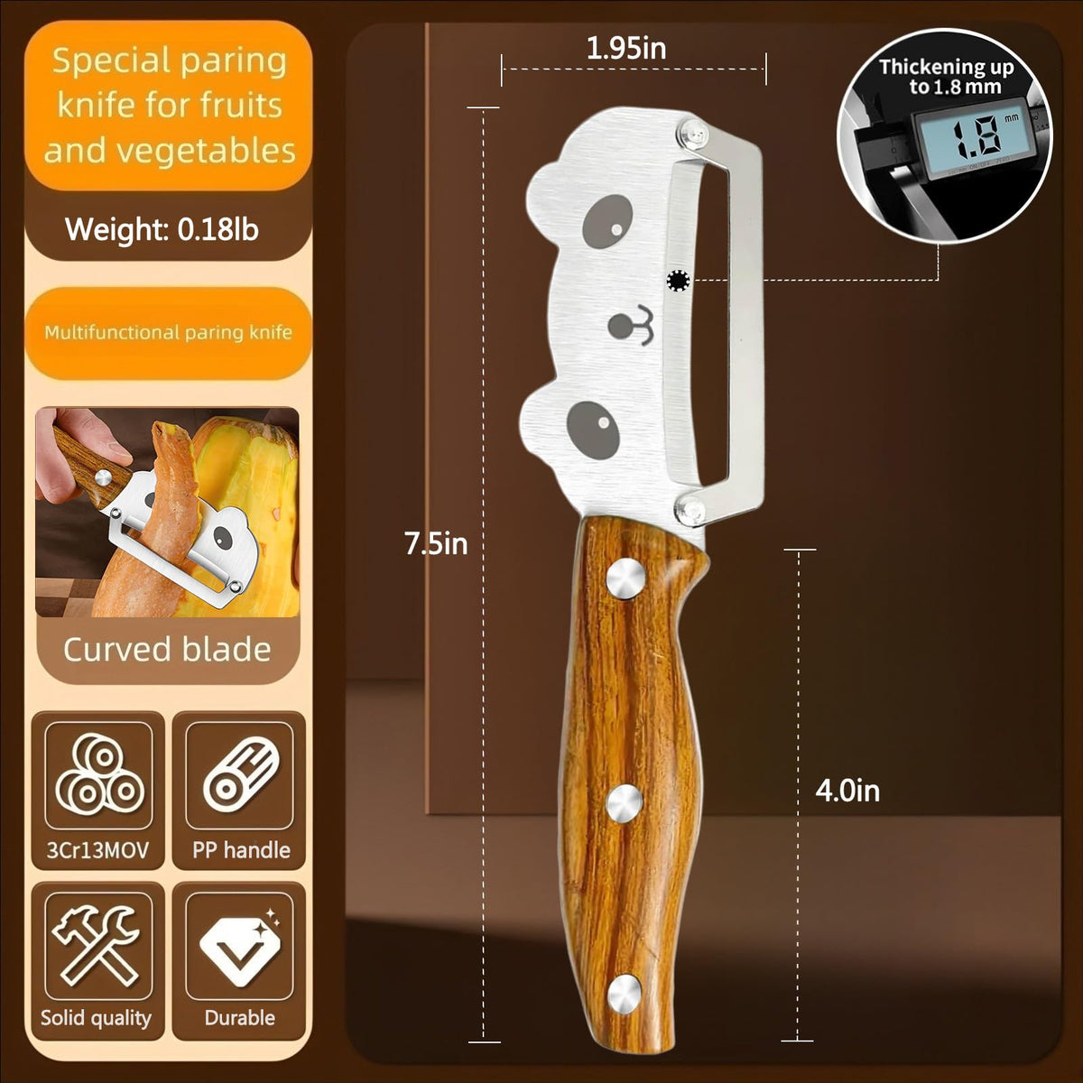ANMIOU Vegetable Peeler stainless steel blade for precise peeling