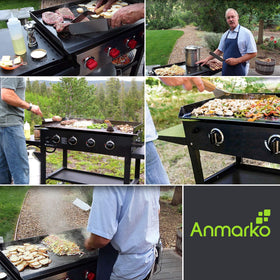 Anmarko griddle scraper with beveled edge for quick cleaning