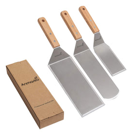 Anmarko metal spatula professional kitchen set for versatile grilling and cooking.