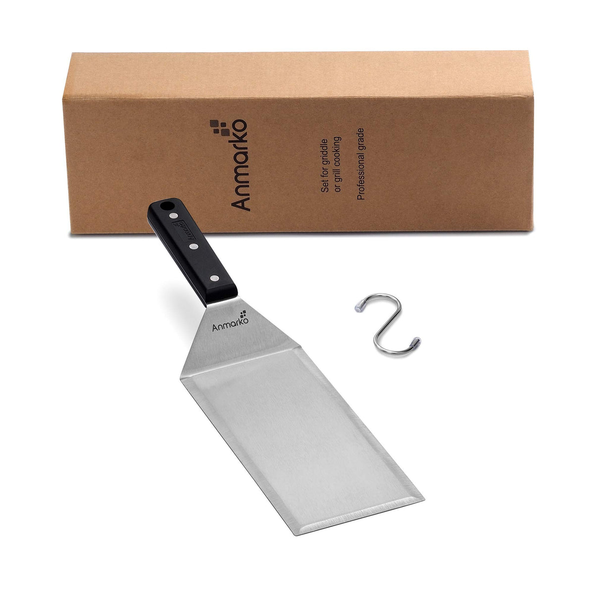 Anmarko Turner spatula with hanging hole for easy storage.