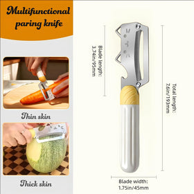 ANMIOU stainless steel blade delivers clean, efficient peeling.