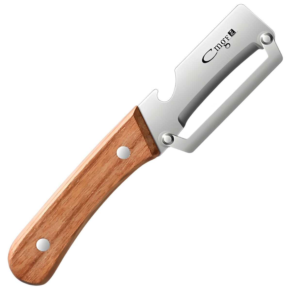ANMIOU vegetable peeler with wooden handle for comfortable peeling