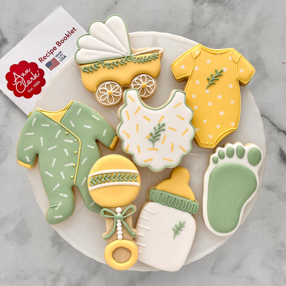 Ann Clark 7-Pc Baby Shower onesie cutter for cute cookies at celebrations