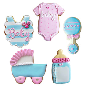 Ann Clark baby onesie cutter adds cute shapes to cookies.