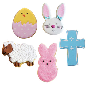 Ann Clark Easter bunny cutter creating cheerful bunny-shaped cookies for celebrations.