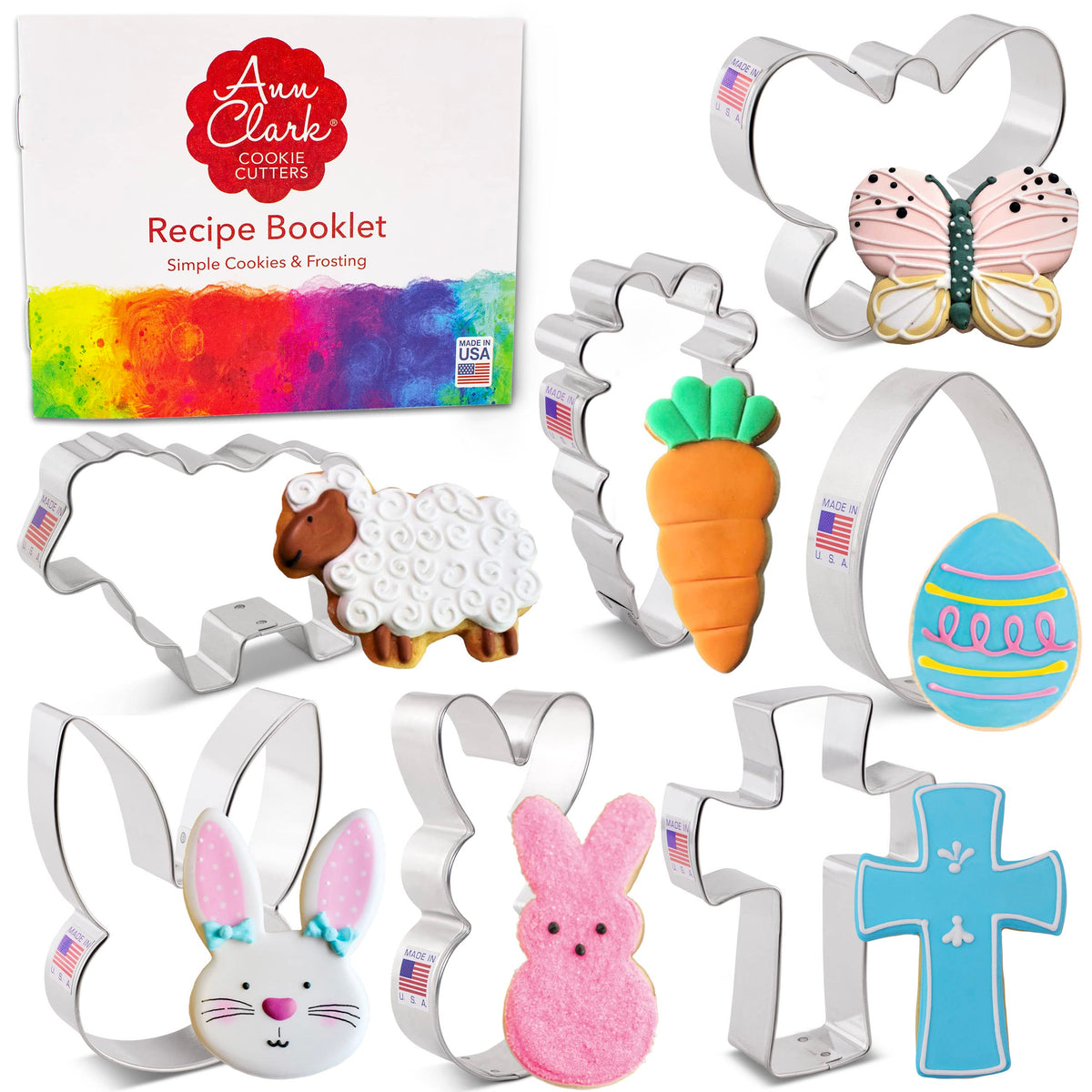 Ann Clark Bunny Face cookie cutter for festive spring cookies and family baking.