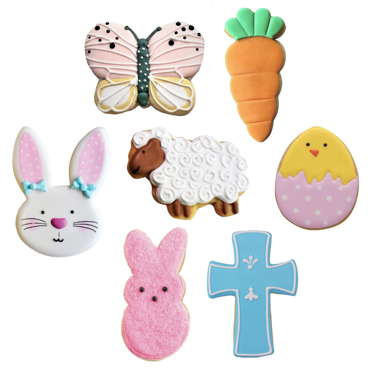Ann Clark Easter Egg cookie cutter for clean outlines and colorful decorating ideas.