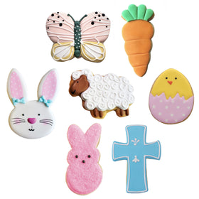 Ann Clark Easter Egg cookie cutter for clean outlines and colorful decorating ideas.