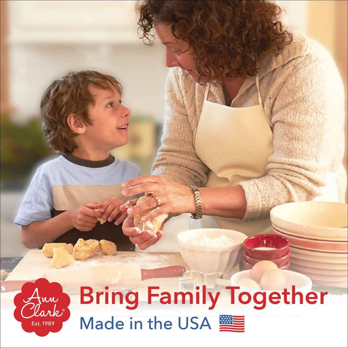Ann Clark lamb cutter shaping sweet lamb cookies for spring gatherings.