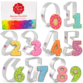 Ann Clark Number Cookie Cutters front view for quick number cookies