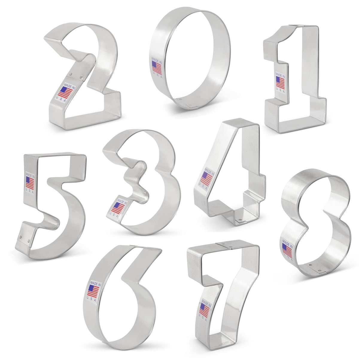 Ann Clark Number Cookie Cutters kitchen setup ready for baking