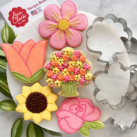 Ann Clark rose cookie cutter for elegant Mother's Day cookies