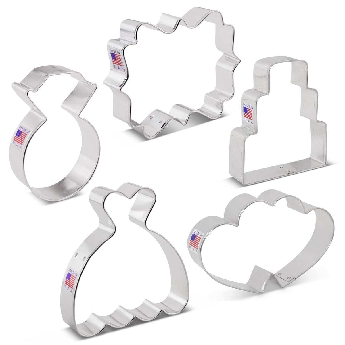 Ann Clark wedding cookie cutters double heart shape for couple cookies