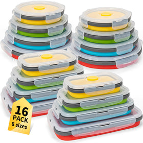 Annaklin rectangular 11.8oz yellow container saves pantry space.