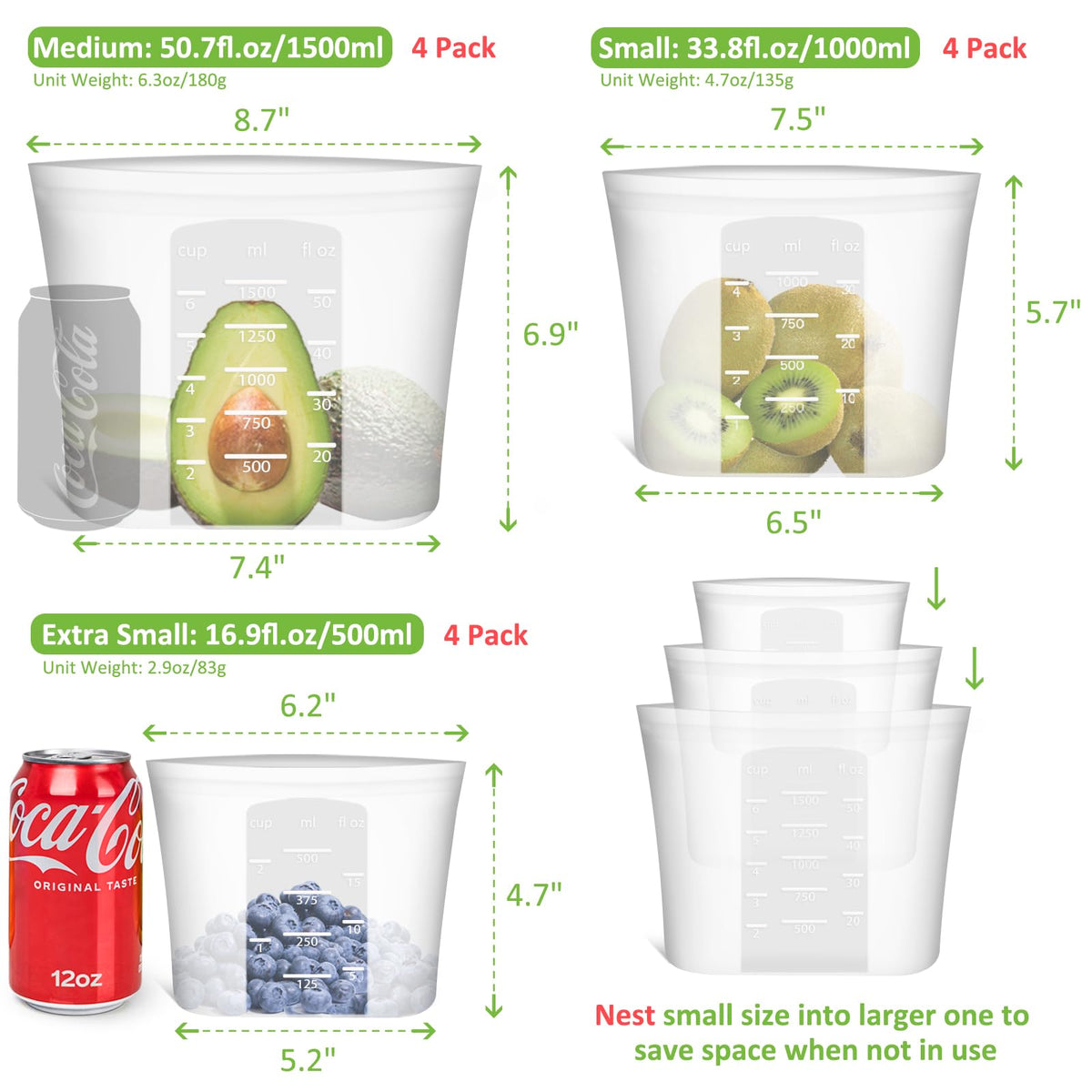 Annaklin dishwasher-safe silicone bag ready for quick cleanup after meals