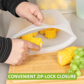 Annaklin freezer-safe silicone bag preserves freshness while reducing plastic waste