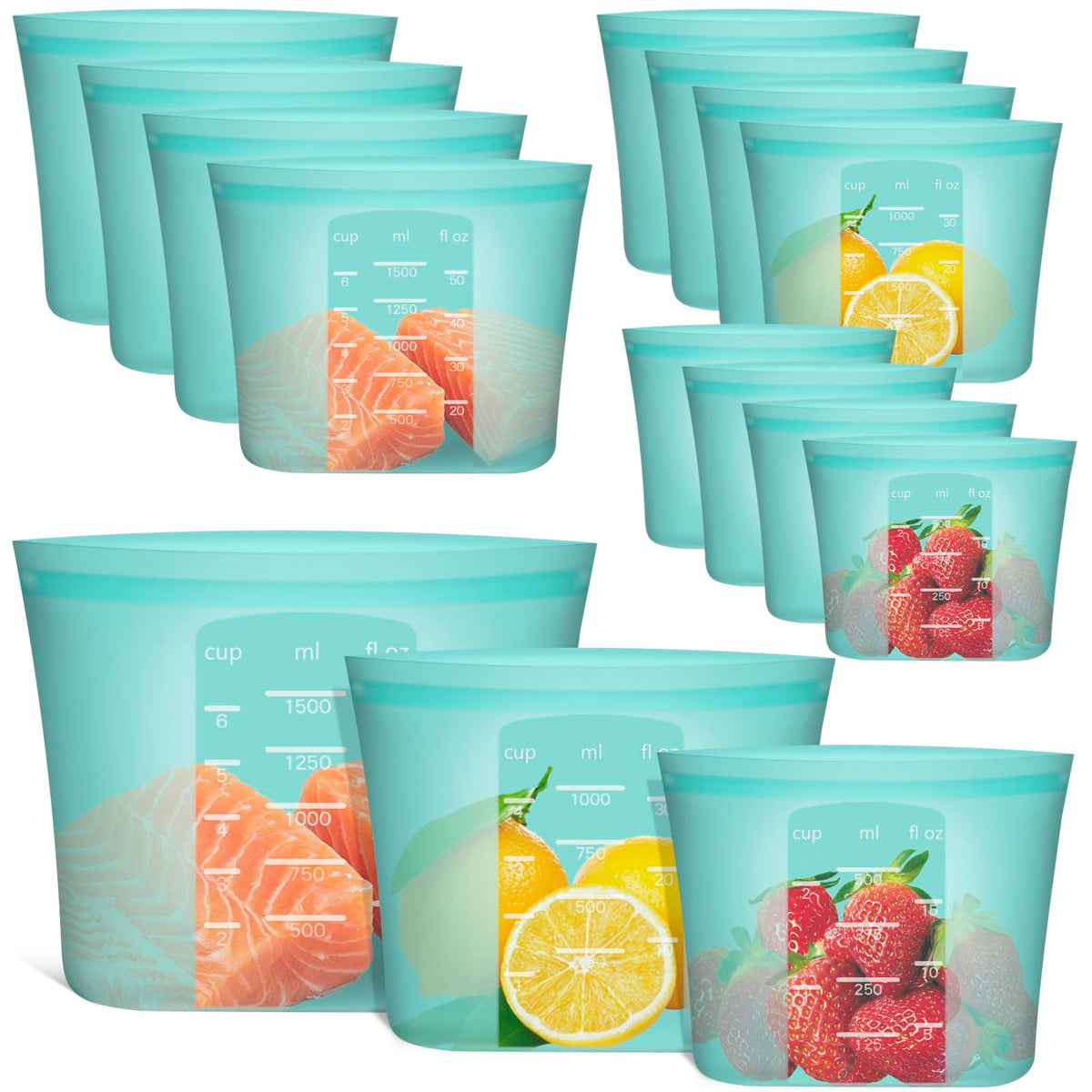 Annaklin silicone bags with stand-up design for quick access