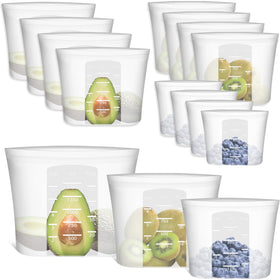 Annaklin silicone storage bag with stand-up design for easy refilling and space-saving storage